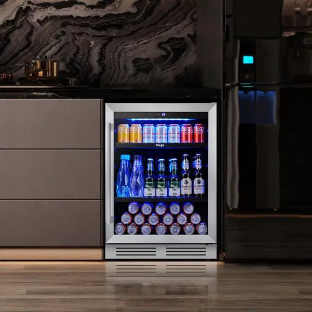 Alt view image 2 of 7 - Yeego 145L Beverage Cooler - 34-54°F Precision Cooling & Stainless Steel Design
Whisper-Quiet Operation | 140-Can Capacity & Auto Defrost for Home/Bar/Kitchen