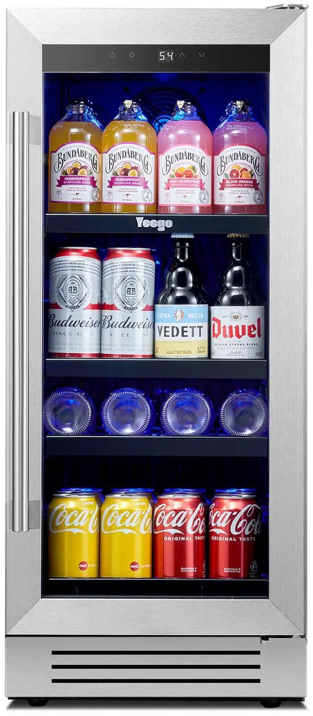 Main image of Yeego 85L Compact Beverage Cooler & Energy-Efficient Wine Refrigerator  80-Can Capacity, Eco-Friendly R600a Cooling, Reversible Door  Ideal for Home, Office, or Small Cafes