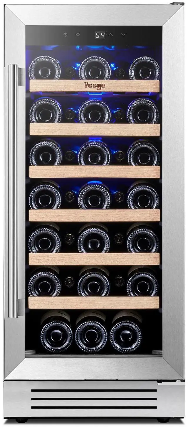 Main image of Yeego 85L Energy-Efficient Wine Refrigerator & Wine Cooler with 33-Bottle Capacity - Compressor Cooling, Adjustable Temperature (40-65°F), Blue LED Lighting - Ideal for Wine Storage in Home, Kitchen