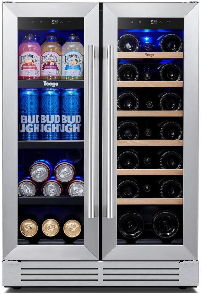 Main image of Yeego 116L Wine Cooler & Quiet Dual-Zone Wine and Beverage Refrigerator  18-Bottle Wine Zone, 60-Can Beverage Zone, Dual Temperature Control  Perfect for Home Bar, Restaurant, or Entertainment Areas
