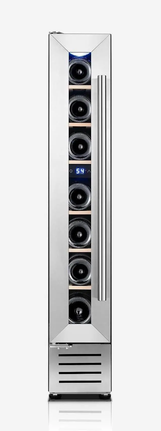 Main image of Yeego Wine Cooler Refrigerator - 7 Bottles Mini Wine Fridge with Glass Door, 40-65°F Digital Temperature Control, Touch Control, Built-In/Freestanding/Under Counter for Kitchen Bar Office(Left-Hinged)
