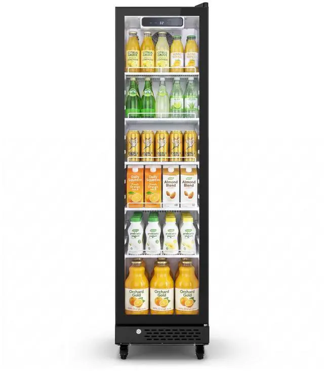 Main image of Yeego 6.9 Cu.Ft. Commercial Refrigerator, Glass Door Display Beverage Fridge with Dual-Layer Glass Door & Adjustable Shelves, LED Light, Upright Beverage Cooler Merchandiser for Shop Restaurant Bar