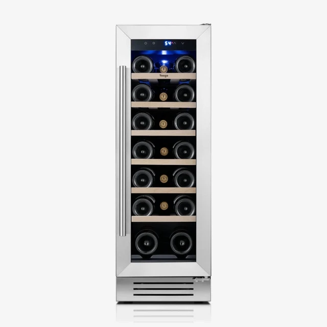 Alt view image 7 of 7 - Yeego 12 Inch Wine Cooler Refrigerator - 20 Bottles Wine Fridge with Glass Door, 40-65°F, 360° Cooling, Automatic Defrost, Energy Efficient, Built In/Under Counter for Home Bar Office (2.05 Cu.ft)