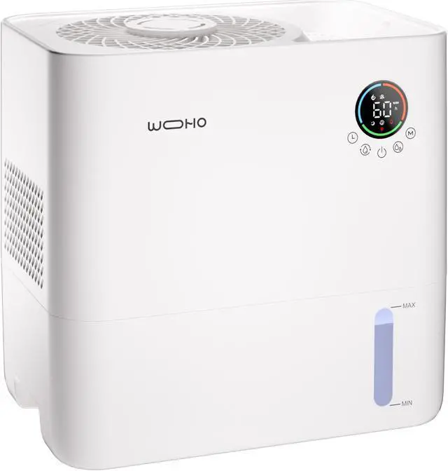 Main image of Wooohoo 5L Mist-Free Humidifier - Ultra-Quiet Smart Humidity Control with Aromatherapy, 12.5Hr Continuous Operation, Touch & Remote Control, Large Water Tank for Home/Bedroom/Office (1.32 gal)