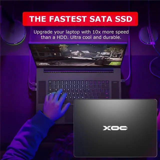 Alt view image 5 of 5 - XOC Nitro SSD SATA III 6Gb/s - 1TB Solid State Drive - TLC Upgrade for Laptops, Desktops - 550 MB/s Read & 520 MB/s Write Speeds - Compact 2.5-Inch Design 1TB