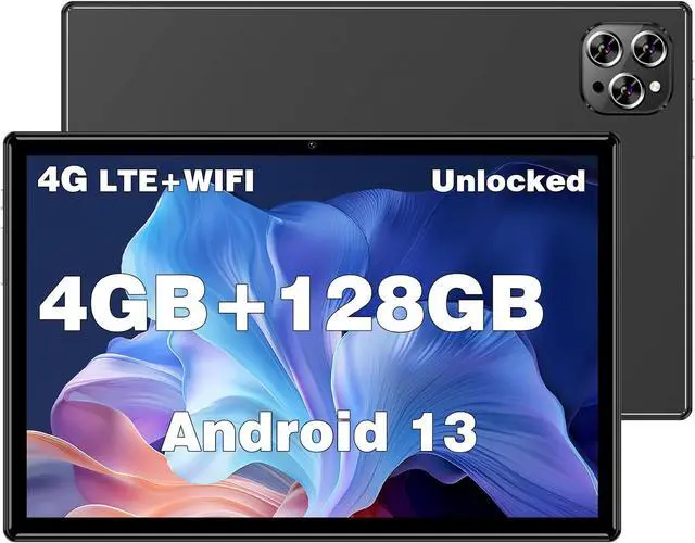 Main image of Elepad 2024 Newest Tablet Cellular Android Tablets Octa-Core Android 13 Unlocked Tablet with SIM Card Slot, 128GB ROM+4GB RAM, 10 Inch 5MP+13MP Camera/5G WIFI GPS/BT/6000mAh/1280*800 IPS Screen