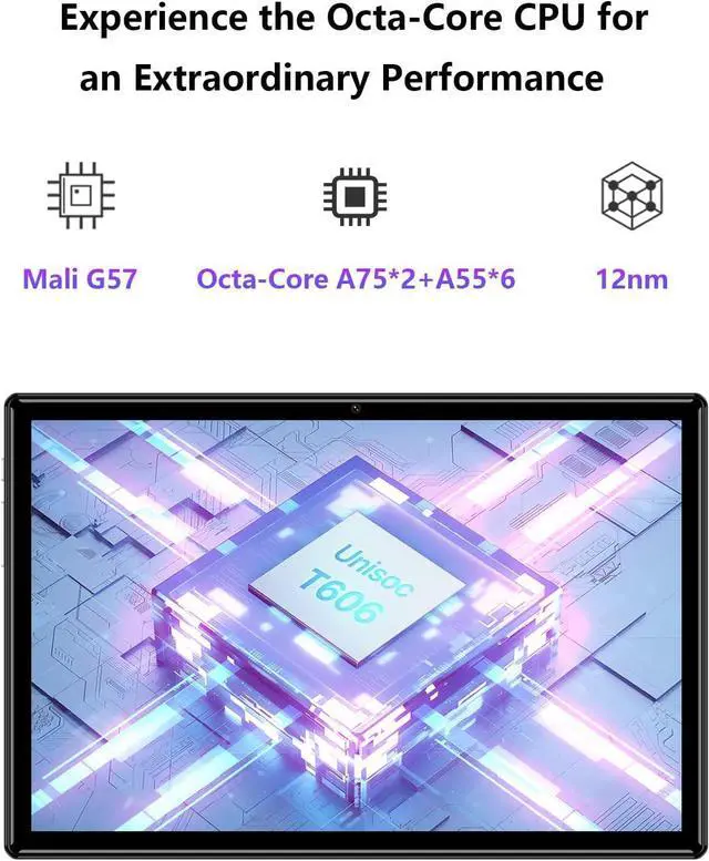 Alt view image 3 of 7 - Elepad 2024 Newest Tablet Cellular Android Tablets Octa-Core Android 13 Unlocked Tablet with SIM Card Slot, 128GB ROM+4GB RAM, 10 Inch 5MP+13MP Camera/5G WIFI GPS/BT/6000mAh/1280*800 IPS Screen