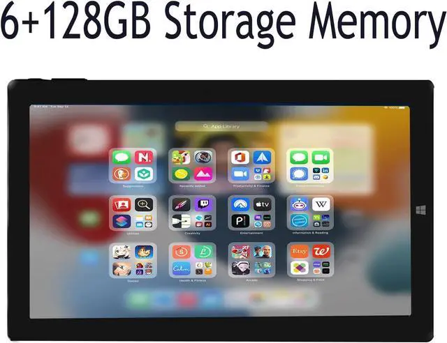 Alt view image 2 of 7 - Elepad Windows Tablet with Keyboard + 11.6 Inch Touchscreen 2 in 1 Laptop + 6GB DDR4, 128GB SSD, Intel J4125, Dual Camera, Micro HDMI, USB3.0, SD Card Slot