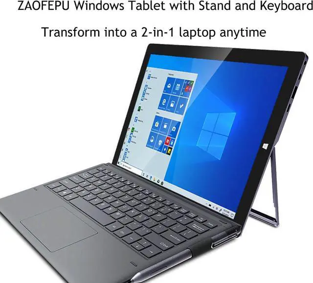 Alt view image 7 of 7 - Elepad Windows Tablet with Keyboard + 11.6 Inch Touchscreen 2 in 1 Laptop + 6GB DDR4, 128GB SSD, Intel J4125, Dual Camera, Micro HDMI, USB3.0, SD Card Slot