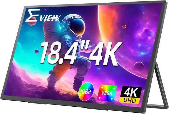 Main image of EVICIV 4K Portable Monitor 18.4" Larger Game Screen 3840*2160 w/Integrated Stand&VESA
