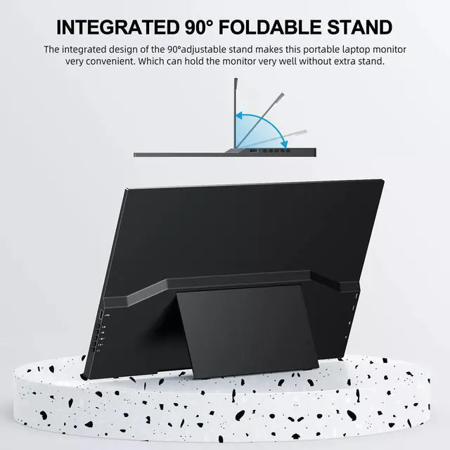 Alt view image 6 of 7 - EVICIV 18.5" 1920*1080 Portable Monitor 100% sRGB USB-C Ultra Slim Screen LCD Display w/Stand HDMI &USB C Ports