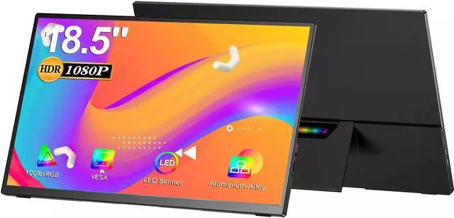 Main image of EVICIV 18.5" 120HZ 1080P IPS Portable Monitor 100% sRGB 1920*1080 Kickstand & VESA for PC Gaming Switch Xbox PS