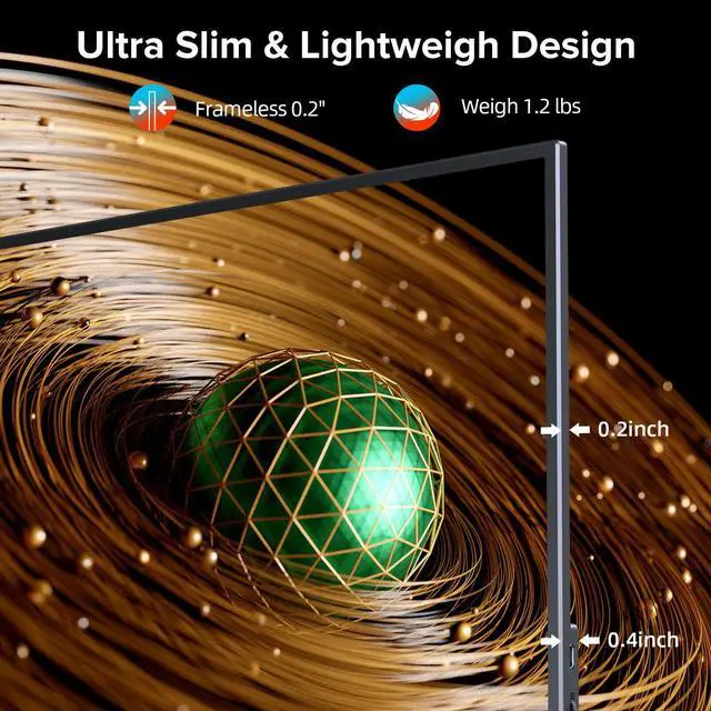 Alt view image 6 of 7 - EVICIV QHD 16.1" 2K 144Hz Portable Monitor Gaming Monitor Screen  USB C Screen VESA 100%sRGB For Game PS 4 5