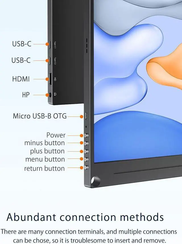 Alt view image 3 of 7 - EVICIV 15.6" 4K Ultra HD Portable Monitor 3840*1260 LCD Display For Computer PC Laptop w/VESA