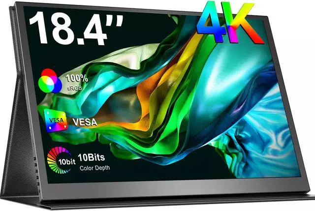 Main image of EVICIV 18.4" 4K 3840x2160 HDR Portable Monitor USB C Monitor Gaming Screen FreeSync IPS HDR Laptop Monitor Display with Leather Case