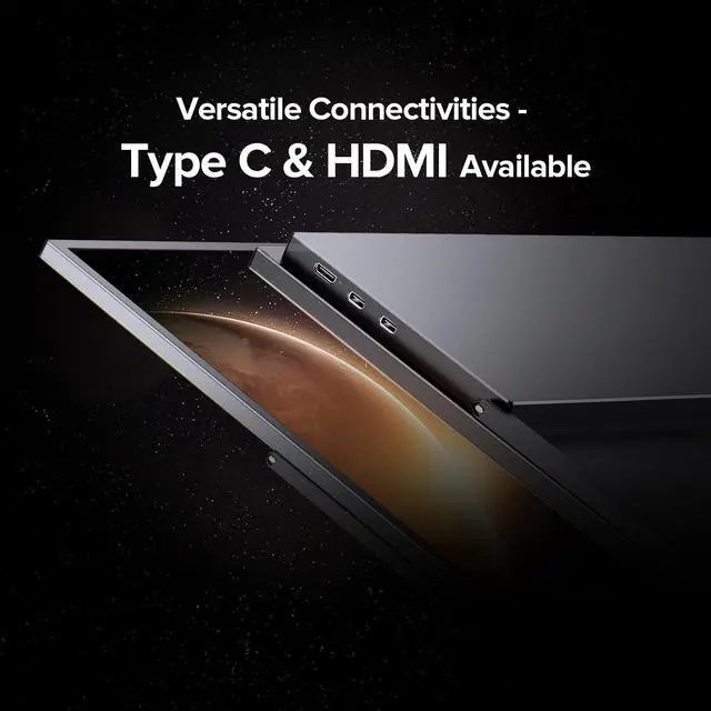 Alt view image 7 of 7 - EVICIV 22 2K QHD Portable Monitor with 180° Adjustable Kickstand & VESA, HDR, FreeSync, 350 Nits Brightness, USB-C & HDMI - Travel Gaming Second Screen for Laptop & Switch