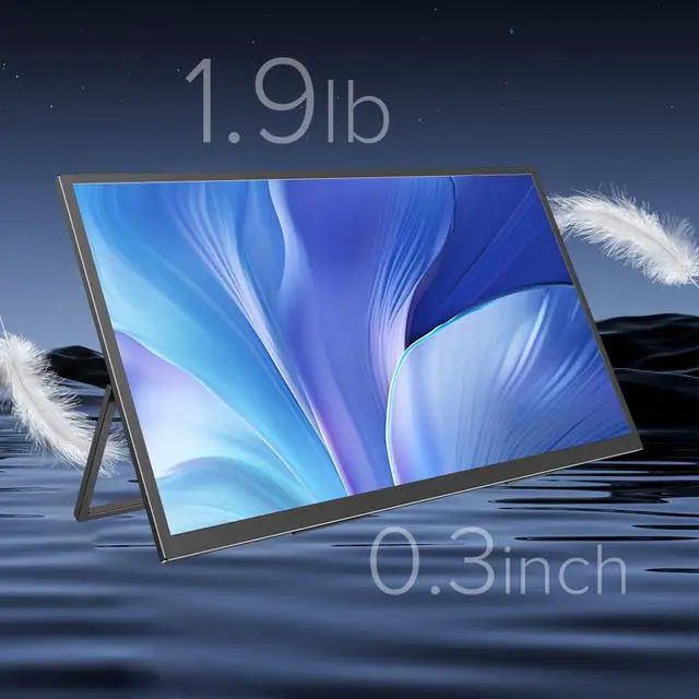 Alt view image 6 of 7 - EVICIV 18.5" Portable Monitor 1080P FHD Display HDMI 2*Type C 100% sRGB