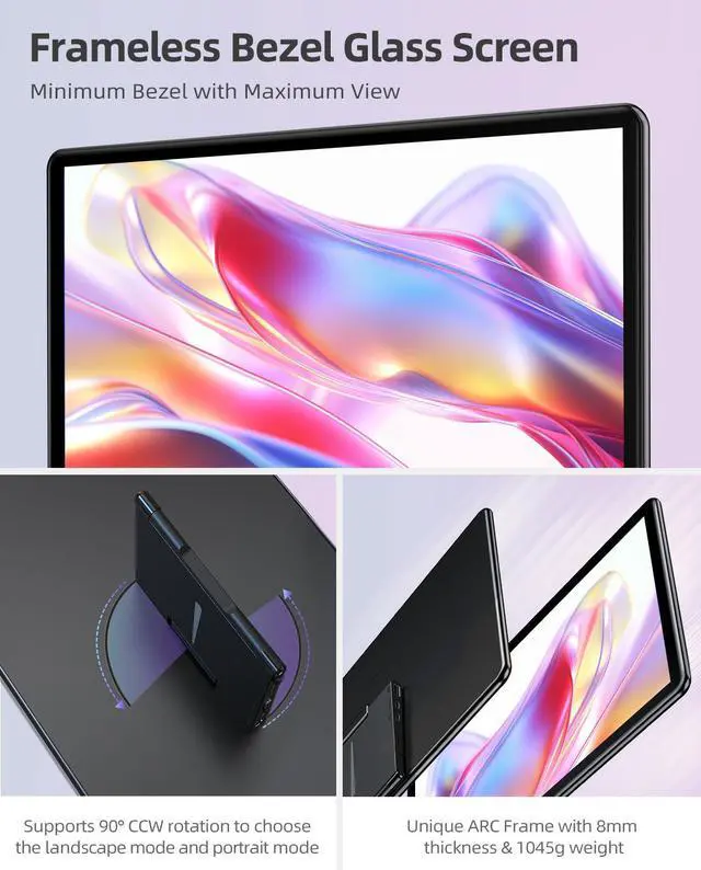 Alt view image 7 of 7 - EVICIV  15.6" Touchscreen Gaming Monitor with Built-in Stand, 1080P FHD IPS Display, USB-C, HDMI, & 10-Point Capacitive Touch for Laptop, MacBook, Phone, PS4/5, Switch, Xbox