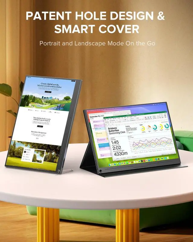 Alt view image 7 of 7 - EVICIV Portable Monitor 16" 2K 2560x1600  Gaming Monitor 100%sRGB USB C HDMI for PS Xbox