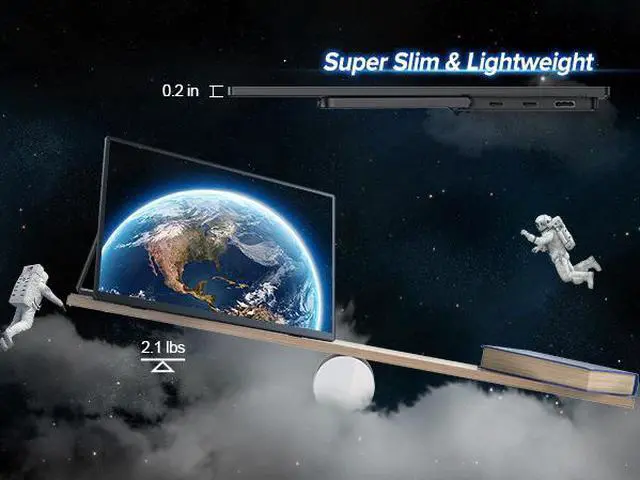 Alt view image 5 of 7 - EVICIV 17.3-Inch EVICIV 2K 144Hz Portable Monitor High-Resolution HDR IPS Gaming Display with VESA & Dual Speakers