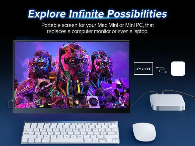 Alt view image 4 of 7 - EVICIV 17.3-Inch EVICIV 2K 144Hz Portable Monitor High-Resolution HDR IPS Gaming Display with VESA & Dual Speakers