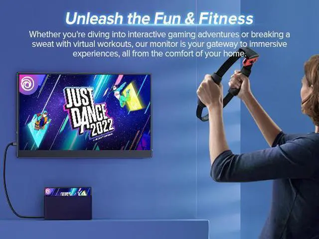 Alt view image 7 of 7 - EVICIV 17.3-Inch EVICIV 2K 144Hz Portable Monitor High-Resolution HDR IPS Gaming Display with VESA & Dual Speakers