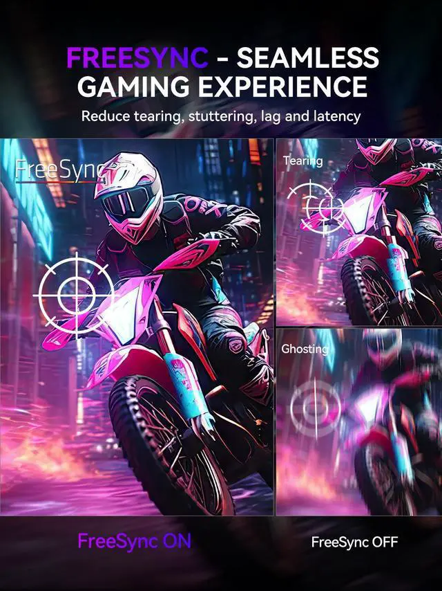 Alt view image 6 of 7 - EVICIV 18" 2K 144Hz 100% DCI-P3 500Nits Portable Gaming Monitor with VESA, Stand, FreeSync & HDR - Ultra-Slim & Lightweight Frameless Display