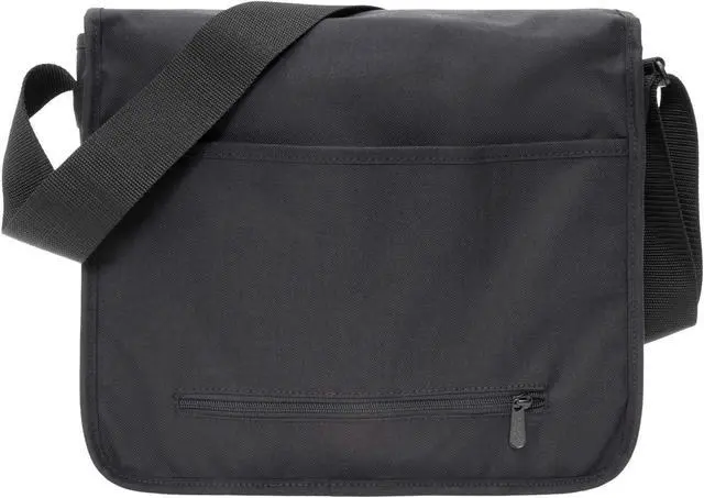 Alt view image 2 of 5 - Manhattan Portage Deluxe Computer Bag, 13 In Laptop Bag, Laptop Messenger Bag for Men & Women. Adjustable Straps Laptop Bag, Black