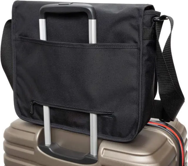 Alt view image 4 of 5 - Manhattan Portage Deluxe Computer Bag, 13 In Laptop Bag, Laptop Messenger Bag for Men & Women. Adjustable Straps Laptop Bag, Black
