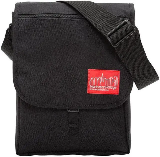 Main image of Manhattan Portage Crossbody Manhattan Bag with Adjustable Strap, Manhattan Messenger Bag for Men & Women, Black.