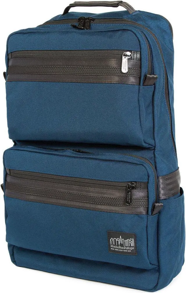 Main image of Manhattan Portage enterprise 13-inch laptop backpack, padded sleeve for 13 inches laptop storage, 13" laptop bag for men & women, multicompartment laptop backpack, navy.