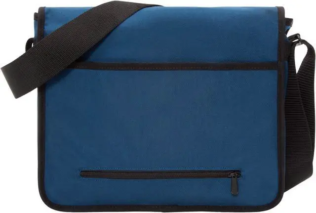 Alt view image 2 of 5 - Manhattan Portage Deluxe Computer Bag, 13 In Laptop Bag, Laptop Messenger Bag for Men & Women. Adjustable Straps Laptop Bag, Navy