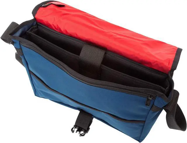 Alt view image 3 of 5 - Manhattan Portage Deluxe Computer Bag, 13 In Laptop Bag, Laptop Messenger Bag for Men & Women. Adjustable Straps Laptop Bag, Navy