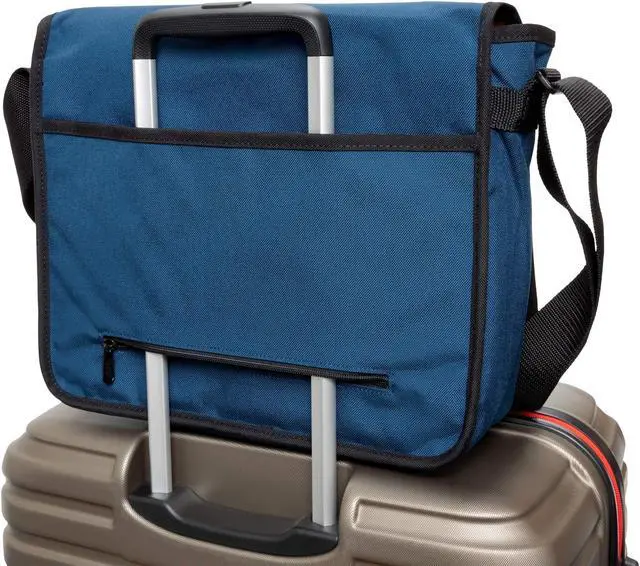 Alt view image 4 of 5 - Manhattan Portage Deluxe Computer Bag, 13 In Laptop Bag, Laptop Messenger Bag for Men & Women. Adjustable Straps Laptop Bag, Navy