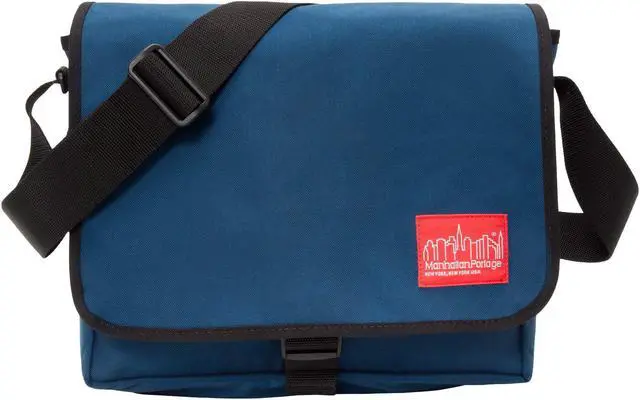 Alt view image 5 of 5 - Manhattan Portage Deluxe Computer Bag, 13 In Laptop Bag, Laptop Messenger Bag for Men & Women. Adjustable Straps Laptop Bag, Navy