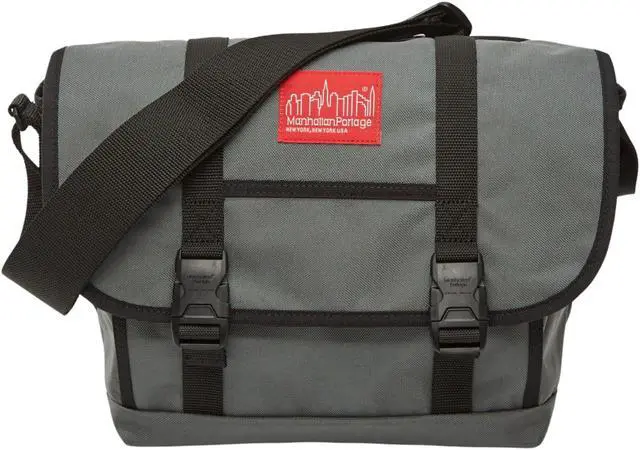 Main image of MANHATTAN PORTAGE NY MESSENGER BAG JR (MD), CROSS BODY MESSENGER BAG WITH WATER RESISTANT COATING, STYLISH AND FUNCTIONAL MESSENGER BAG, GREY