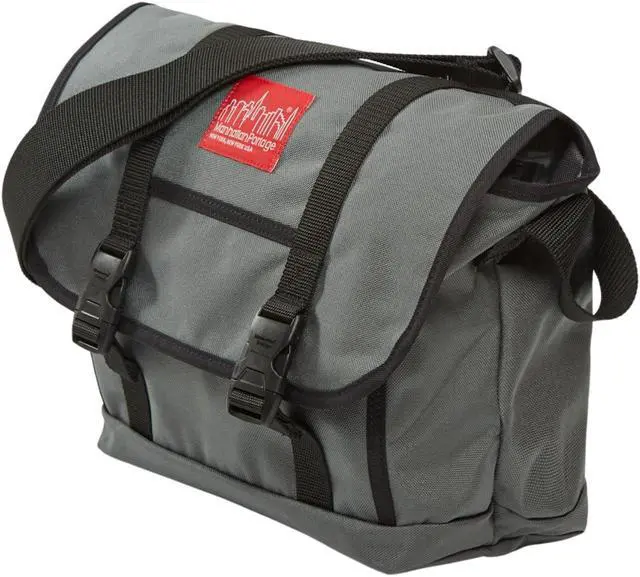Alt view image 2 of 5 - MANHATTAN PORTAGE NY MESSENGER BAG JR (MD), CROSS BODY MESSENGER BAG WITH WATER RESISTANT COATING, STYLISH AND FUNCTIONAL MESSENGER BAG, GREY