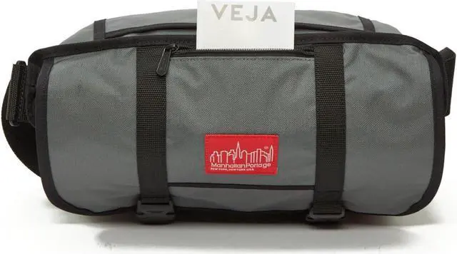 Alt view image 5 of 5 - MANHATTAN PORTAGE NY MESSENGER BAG JR (MD), CROSS BODY MESSENGER BAG WITH WATER RESISTANT COATING, STYLISH AND FUNCTIONAL MESSENGER BAG, GREY