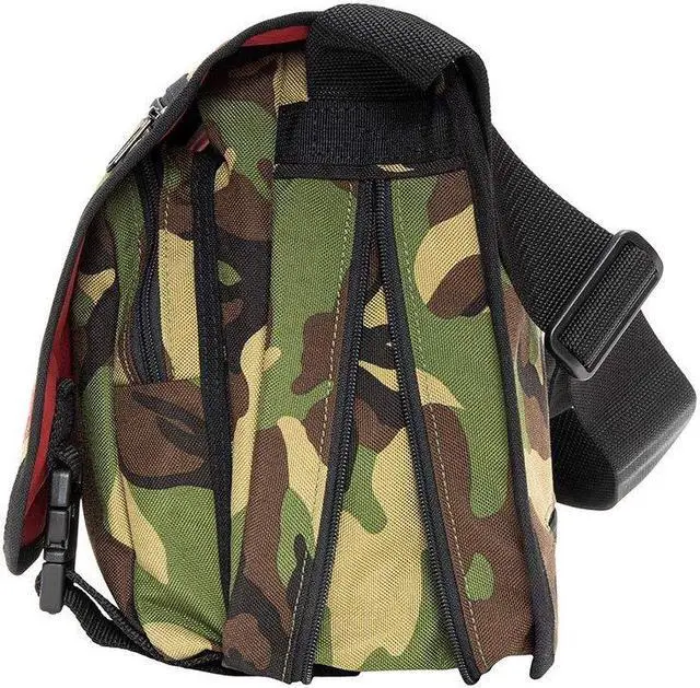 Alt view image 4 of 5 - Manhattan Portage Europa 13 Inches Laptop Messenger bag, 13" Laptop Messenger bag with compartments, 13-inch Laptop Messenger Bag with adjustable straps, Camouflage