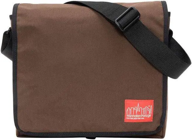 Alt view image 3 of 5 - MANHATTAN PORTAGE DJ BAG (MD), CROSS BODY MESSENGER BAG WITH ADJUSTABLE STRAPS, WATER RESISTANT MESSENGER BAG FOR EVERYDAY USE, DARK BROWN/DARK BROWN