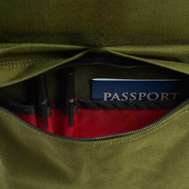 Alt view image 6 of 7 - Manhattan Portage Knickerbocker 13 Inch Laptop Backpack, 13" Laptop Backpack with padded Laptop Compartment, 13 inches Laptop Backpack, Olive