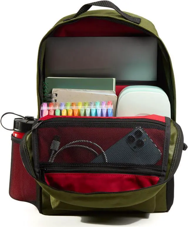 Alt view image 5 of 7 - Manhattan Portage Knickerbocker 13 Inch Laptop Backpack, 13" Laptop Backpack with padded Laptop Compartment, 13 inches Laptop Backpack, Olive