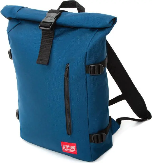 Alt view image 3 of 3 - MANHATTAN PORTAGE APEX LAPTOP BACKPACK (MD), ACCOMODATES 15" LAPTOP, ADJUSTABLE STRAPS LAPTOP BACKPACK, COMPUTER BAG FOR MEN & WOMEN, NAVY.