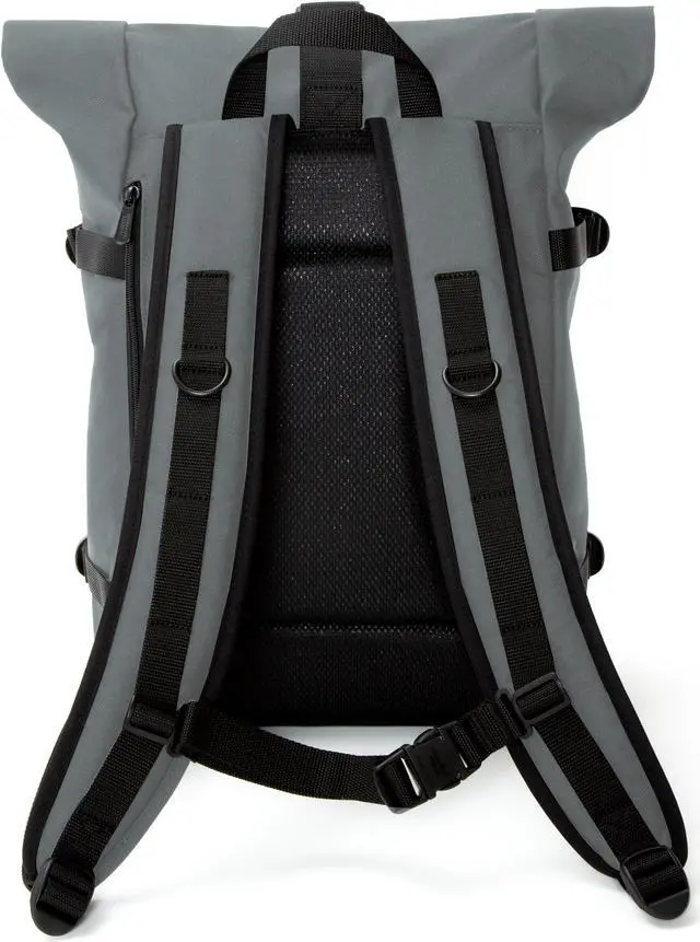 Alt view image 2 of 5 - MANHATTAN PORTAGE APEX BACKPACK (MD), ROLL TOP DESIGN EVERYDAY CARRY BACKPACK, WATER RESISTANT FABRIC BACKPACK, GREY