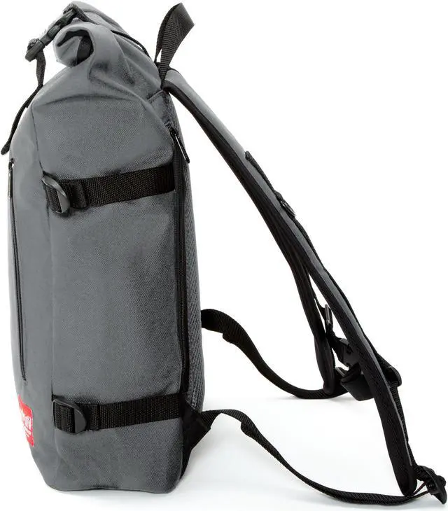 Alt view image 3 of 5 - MANHATTAN PORTAGE APEX BACKPACK (MD), ROLL TOP DESIGN EVERYDAY CARRY BACKPACK, WATER RESISTANT FABRIC BACKPACK, GREY