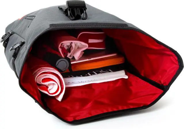 Alt view image 4 of 5 - MANHATTAN PORTAGE APEX BACKPACK (MD), ROLL TOP DESIGN EVERYDAY CARRY BACKPACK, WATER RESISTANT FABRIC BACKPACK, GREY