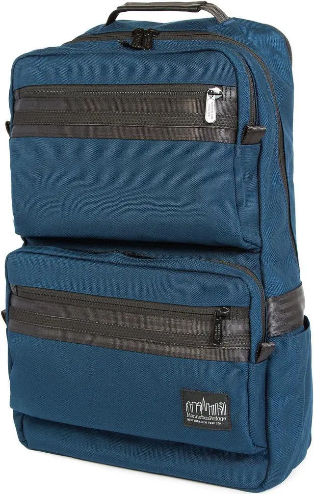 Alt view image 3 of 3 - Manhattan Portage enterprise 13-inch laptop backpack, padded sleeve for 13 inches laptop storage, 13" laptop bag for men & women, multicompartment laptop backpack, navy.