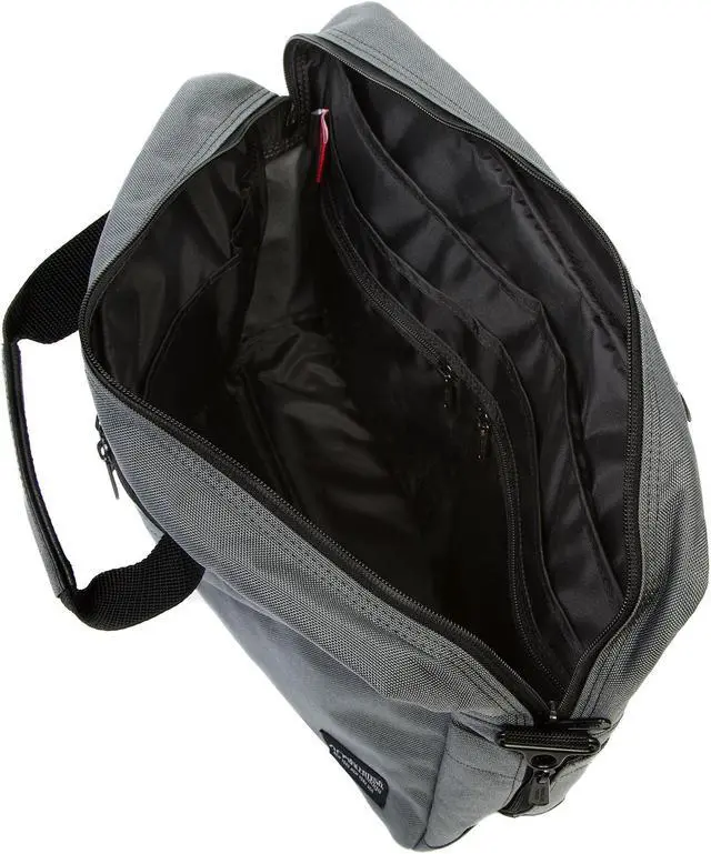 Alt view image 4 of 7 - Manhattan Portage Second Avenue Laptop Briefcase Bag, Laptop Briefcase with Removable Strap. Laptop Messenger Bag with Padded Laptop Compartment, Grey.