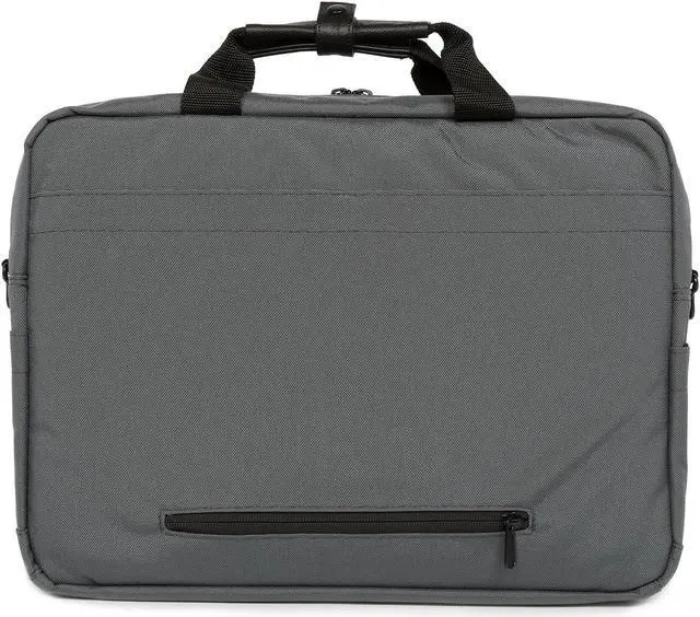 Alt view image 3 of 7 - Manhattan Portage Second Avenue Laptop Briefcase Bag, Laptop Briefcase with Removable Strap. Laptop Messenger Bag with Padded Laptop Compartment, Grey.