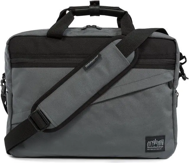Main image of Manhattan Portage Second Avenue Laptop Briefcase Bag, Laptop Briefcase with Removable Strap. Laptop Messenger Bag with Padded Laptop Compartment, Grey.